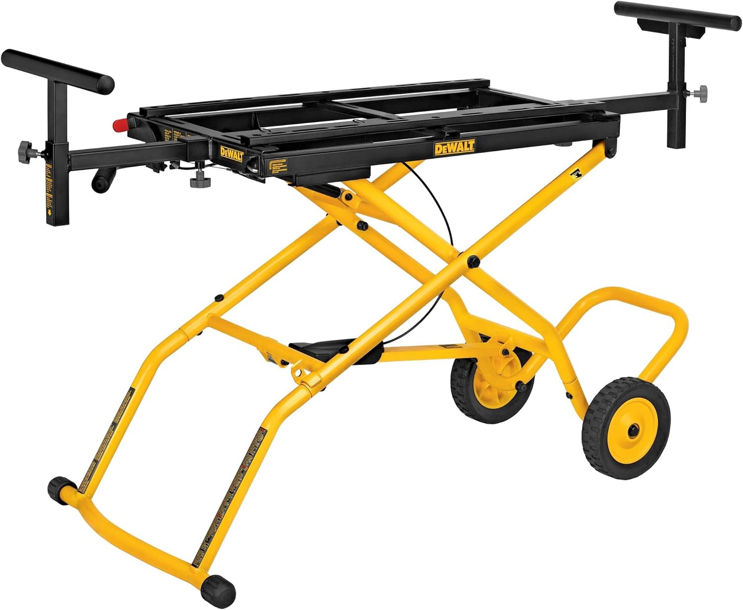 0694E31B-46B2-CB8D-C70D-75DCB8FEDCDA Miter Saw Stand With Wheels (DWX726), Yellow - Image 1